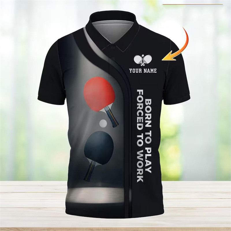 Table Tennis Name - Custom Your Name Ping Pong Polo