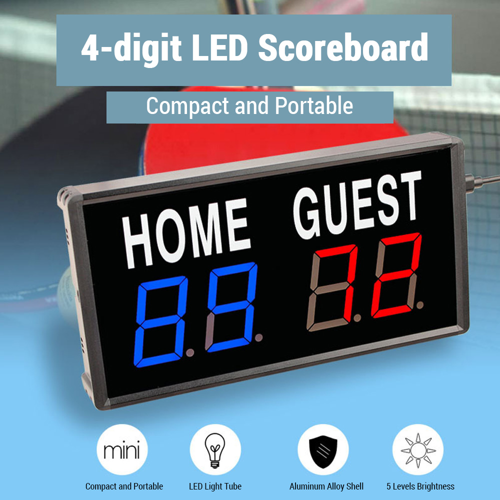 Portable 4 Digit LED Scoreboar - Table Tennis Scoring review and price