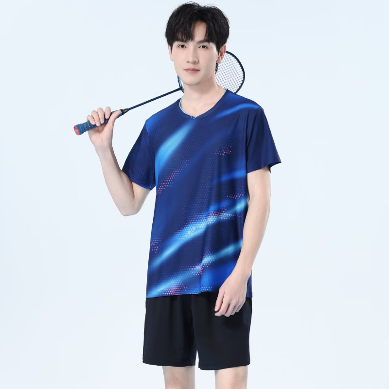 Men Quick Dry Badminton Shirt  - Table Tennis Name review and price